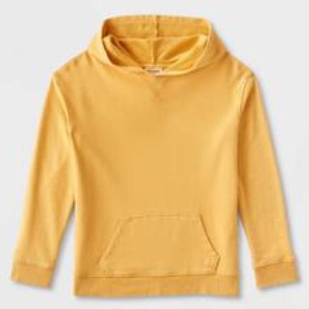 Kids' Hoodie Sweatshirt - Cat & Jack Medium Mustard Yellow Small
